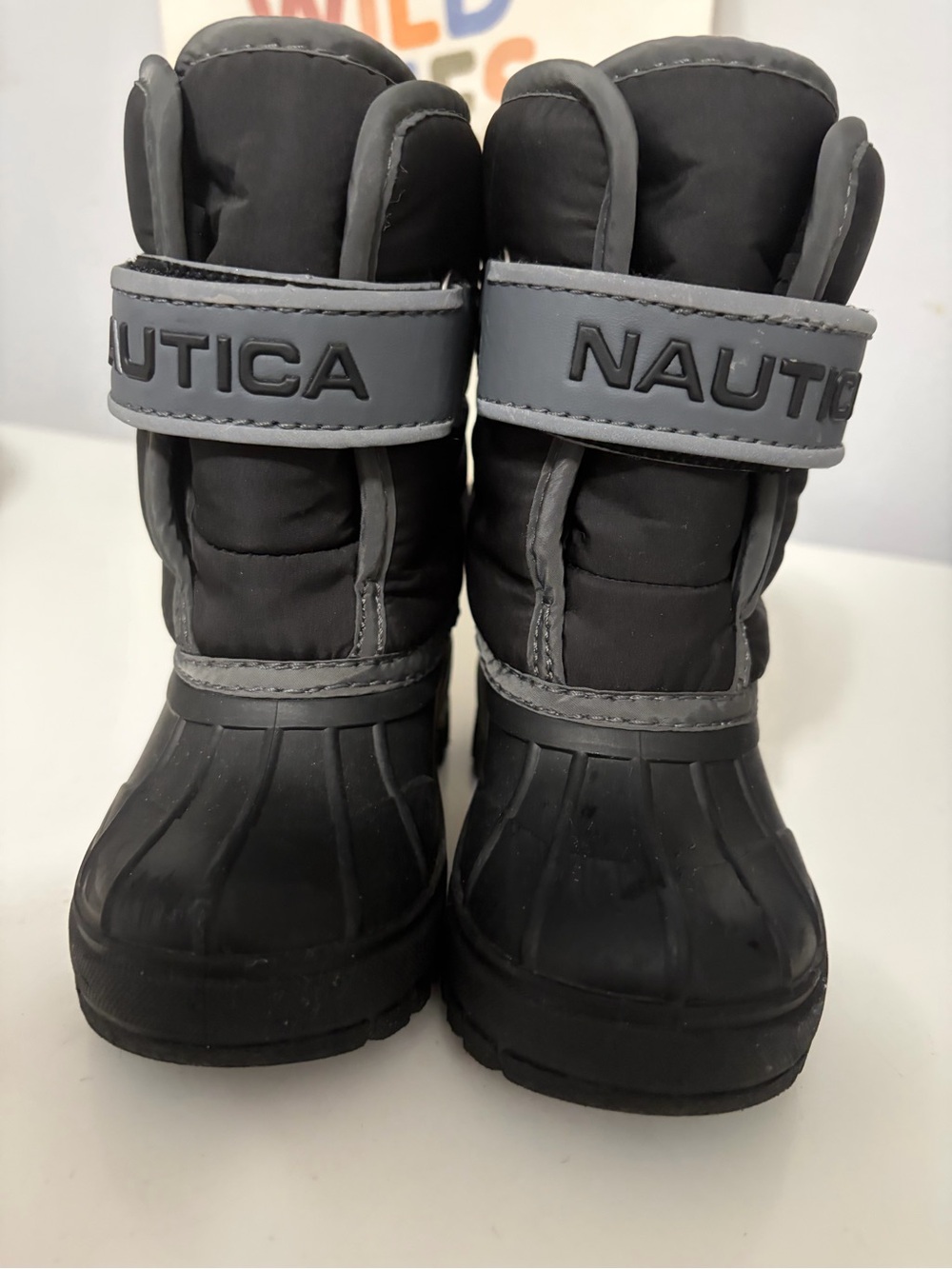 Nautica Kids Black & Gray Insulated Snow Boots